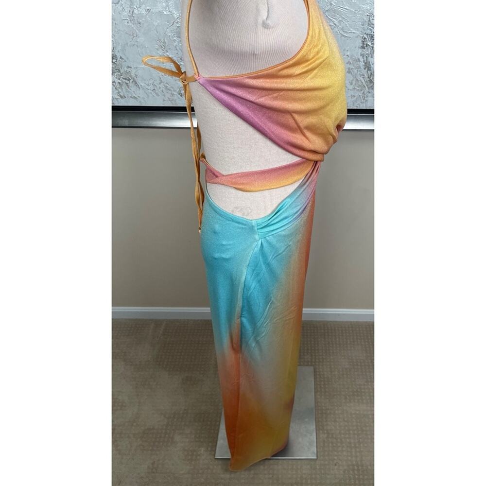 BAOBAB Arlett Cutout Metallic Rainbow Daylight Maxi Dress Size Large - Picture 8 of 11